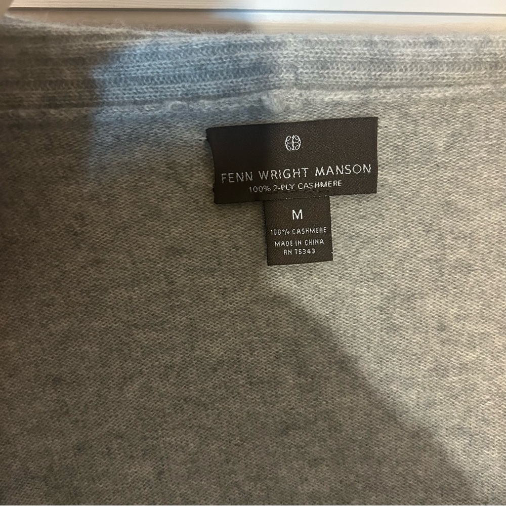 Fenn Wright Manson Light Gray Women's Cashmere Sweater Poncho - Picture 3 of 4